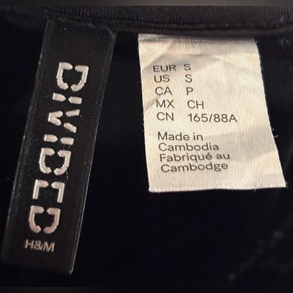 Divided H&M S Black & Silver Velour & Sparkle Long Sleeve Dress - Picture 7 of 9